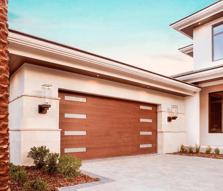Modern garage door installation